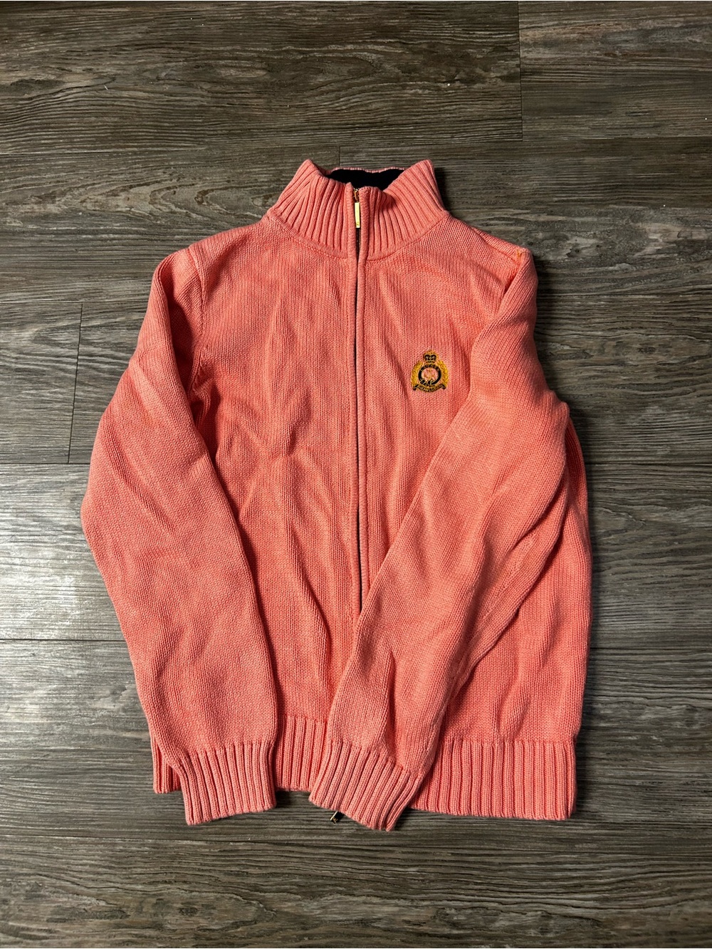 Ralph Lauren women's Zip-Up Sweater Jacket - Coral
